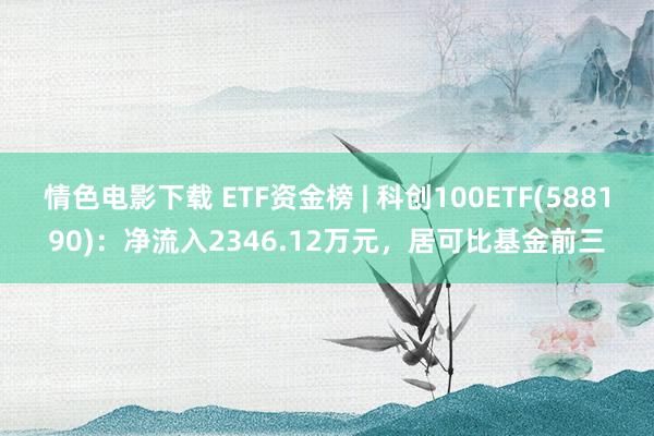 情色电影下载 ETF资金榜 | 科创100ETF(588190)：净流入2346.12万元，居可比基金前三