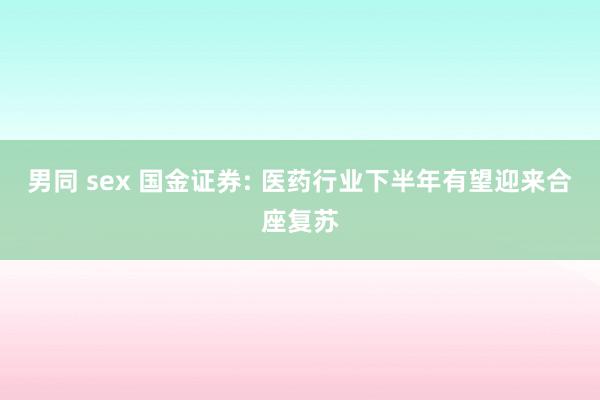 男同 sex 国金证券: 医药行业下半年有望迎来合座复苏