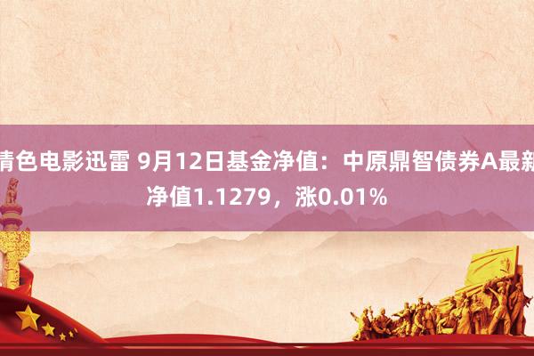 情色电影迅雷 9月12日基金净值：中原鼎智债券A最新净值1.1279，涨0.01%