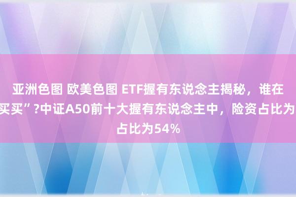 亚洲色图 欧美色图 ETF握有东说念主揭秘，谁在“买买买”?中证A50前十大握有东说念主中，险资占比为54%