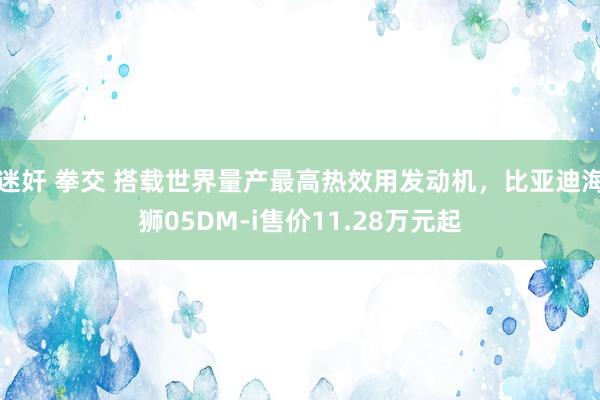 迷奸 拳交 搭载世界量产最高热效用发动机，比亚迪海狮05DM-i售价11.28万元起