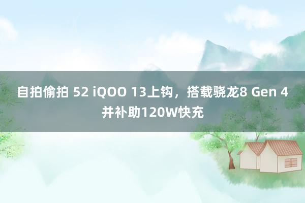 自拍偷拍 52 iQOO 13上钩，搭载骁龙8 Gen 4并补助120W快充