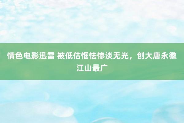 情色电影迅雷 被低估恇怯惨淡无光，创大唐永徽江山最广