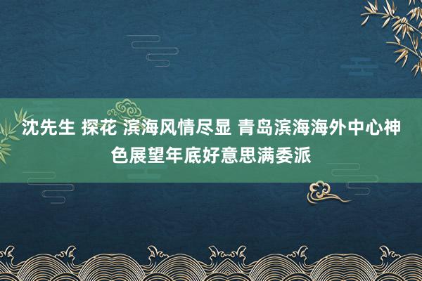 沈先生 探花 滨海风情尽显 青岛滨海海外中心神色展望年底好意思满委派