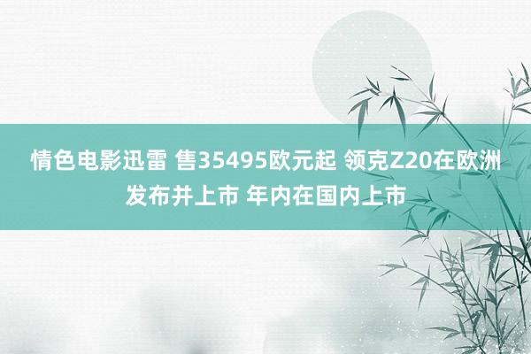 情色电影迅雷 售35495欧元起 领克Z20在欧洲发布并上市 年内在国内上市