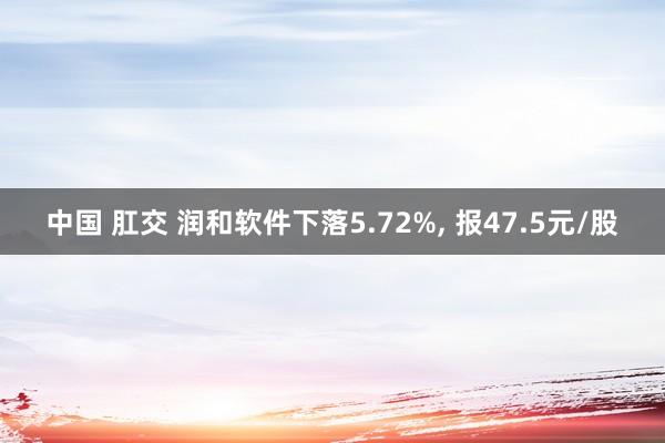 中国 肛交 润和软件下落5.72%， 报47.5元/股