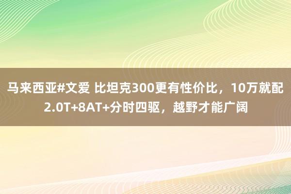 马来西亚#文爱 比坦克300更有性价比，10万就配2.0T+8AT+分时四驱，越野才能广阔