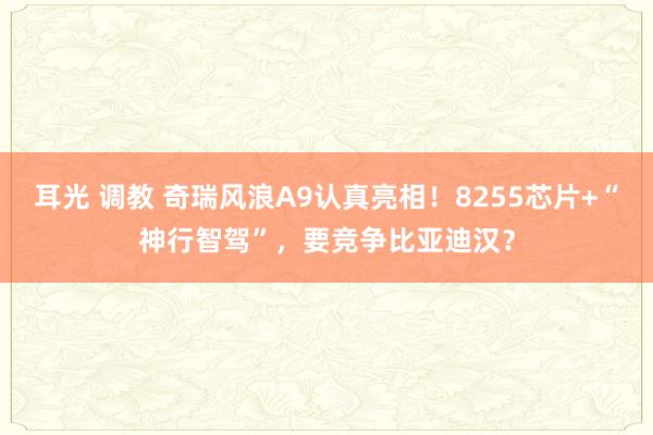 耳光 调教 奇瑞风浪A9认真亮相！8255芯片+“神行智驾”，要竞争比亚迪汉？