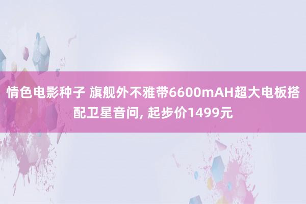 情色电影种子 旗舰外不雅带6600mAH超大电板搭配卫星音问， 起步价1499元