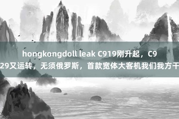 hongkongdoll leak C919刚升起，C929又运转，无须俄罗斯，首款宽体大客机我们我方干