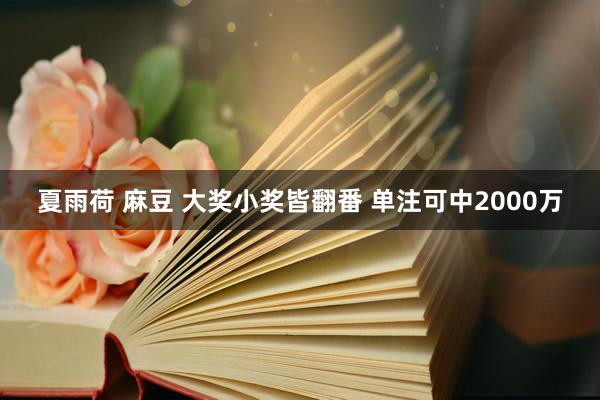 夏雨荷 麻豆 大奖小奖皆翻番 单注可中2000万