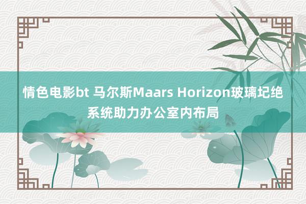 情色电影bt 马尔斯Maars Horizon玻璃圮绝系统助力办公室内布局