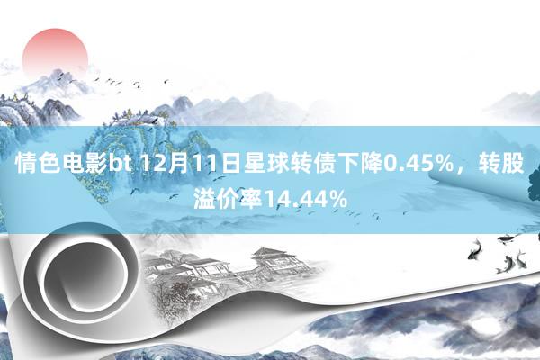 情色电影bt 12月11日星球转债下降0.45%，转股溢价率14.44%