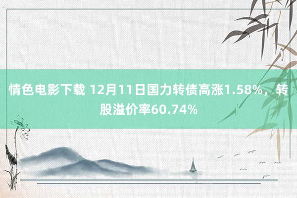 情色电影下载 12月11日国力转债高涨1.58%，转股溢价率60.74%