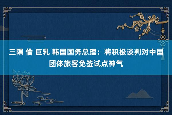 三隅 倫 巨乳 韩国国务总理：将积极谈判对中国团体旅客免签试点神气