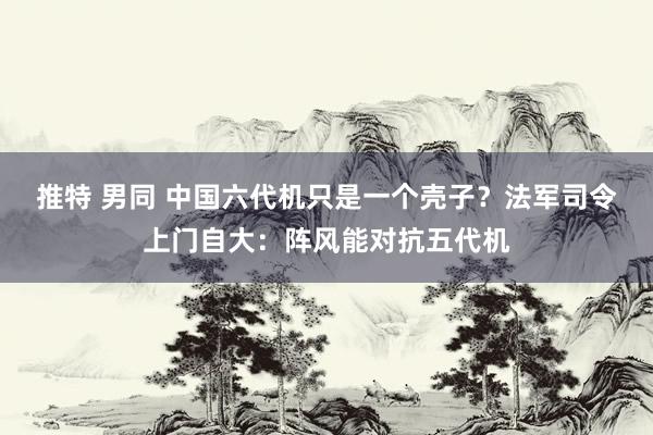 推特 男同 中国六代机只是一个壳子？法军司令上门自大：阵风能对抗五代机